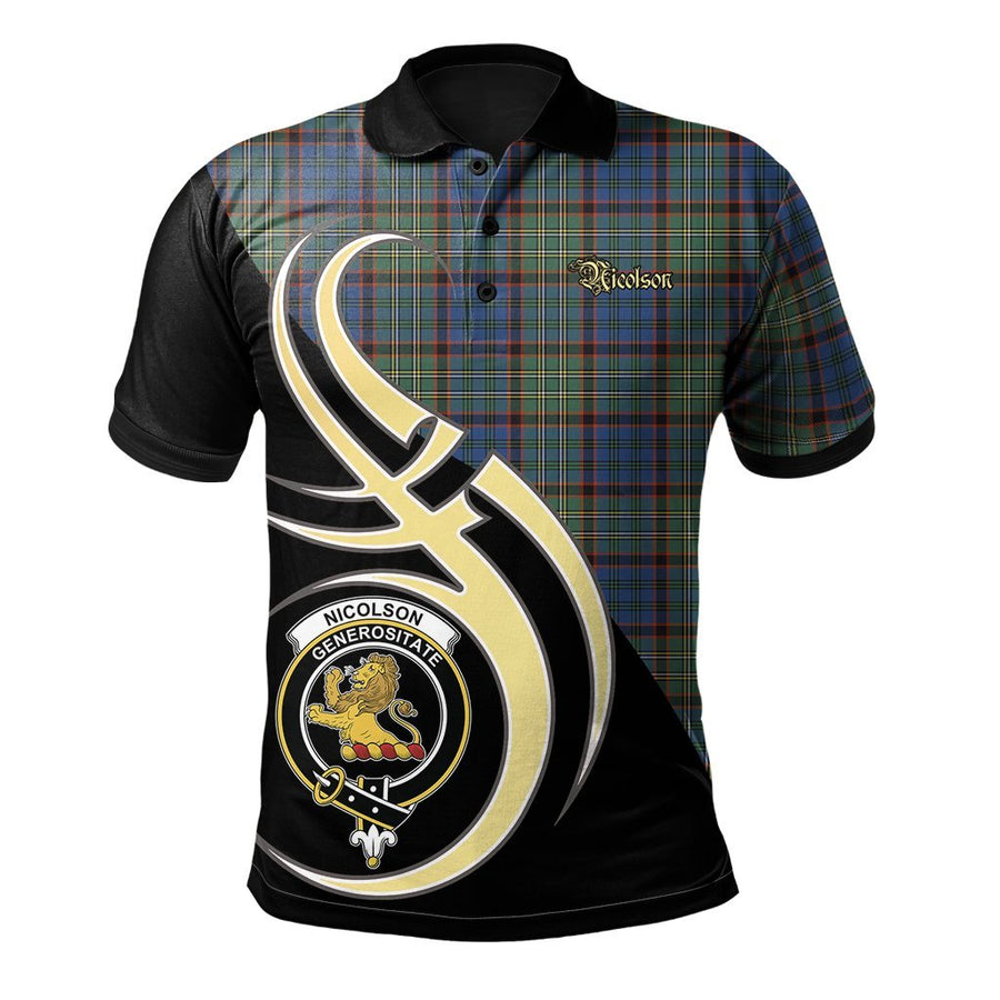 Clan Nicolson Hunting Ancient Tartan Polo Shirt - Believe In Me Style BI43 Nicolson Hunting Ancient Tartan Tartan Polo