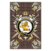 Clan Nicolson Hunting Weathered Tartan Crest Black Garden Flag - Gold Thistle FC72 Clan Nicolson Tartan Today