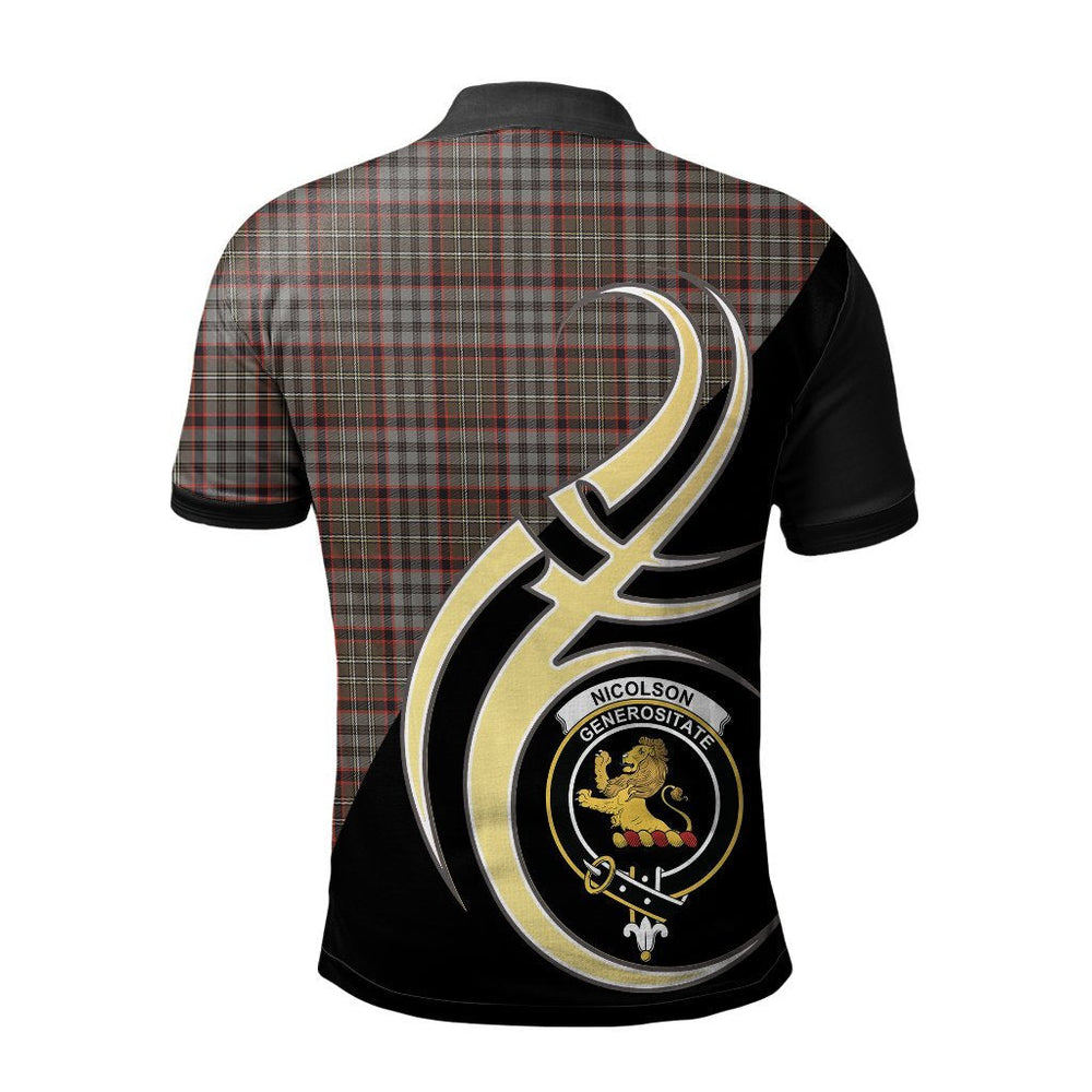 Clan Nicolson Hunting Weathered Tartan Polo Shirt - Believe In Me Style GS43 Nicolson Hunting Weathered Tartan Tartan Polo