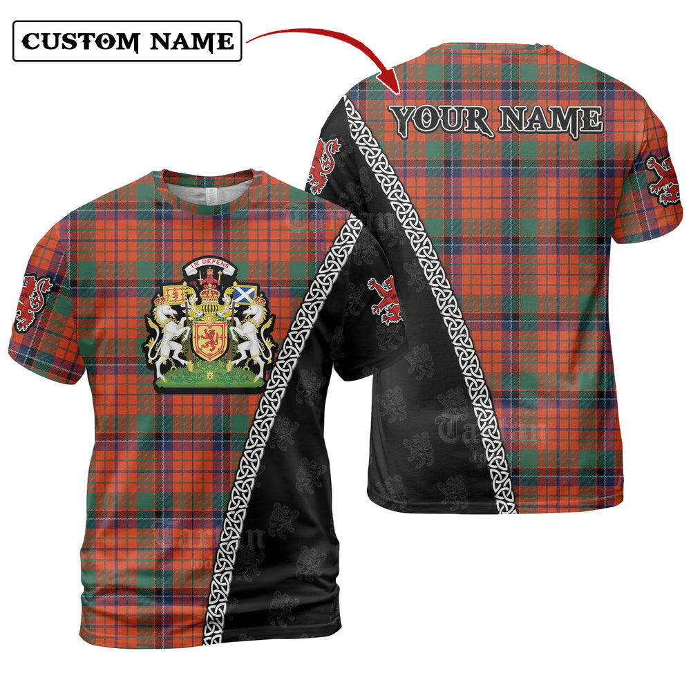 Nicolson Ancient Tartan Shirt with Scotland Coat of Arms & Custom Name ZE78