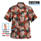 Clan Nicolson Ancient Tartan Custom Face Hawaiian Shirt – Unisex Gift for Family Members, Summer Party XC65 Nicolson Ancient Tartan Tartan Hawaii Shirt