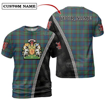 Personalized Clan Nicolson Hunting Ancient Tartan Shirt with Scotland Coat of Arms & Custom Name
