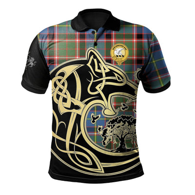 Clan Norvel Tartan Polo Shirt Viking Wolf