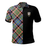 Clan Norvel Tartan Polo Shirt Half of Me - Cross Style DV25 Norvel Tartan Tartan Polo