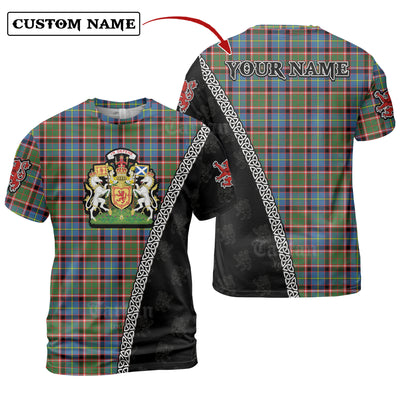 Personalized Clan Norvel (Stirling) Tartan Shirt with Scotland Coat of Arms & Custom Name