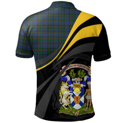Clan Nova Scotia District Tartan Polo Shirt - Royal Coat Of Arms Style JN35 Nova Scotia District Tartan Tartan Polo