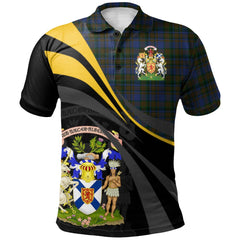 Clan Nova Scotia District 02 Tartan Polo Shirt - Royal Coat Of Arms Style ID10 Nova Scotia District 02 Tartan Tartan Polo