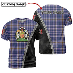 Ochterlony Tartan Shirt with Scotland Coat of Arms & Custom Name AX59