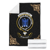 Clan Ochterlony Crest Tartan Premium Blanket Black HE71 Clan Ochterlony/ Ochterlonie Tartan Today