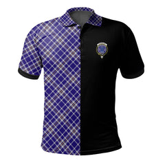 Clan Ochterlony Tartan Polo Shirt Half of Me - Cross Style FG38 Ochterlony Tartan Tartan Polo