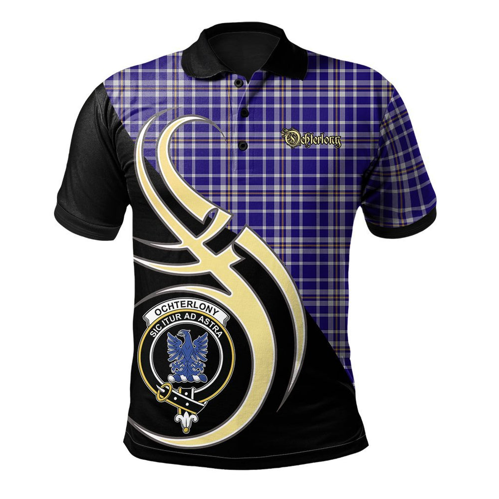 Clan Ochterlony Tartan Polo Shirt - Believe In Me Style ER54 Ochterlony Tartan Tartan Polo