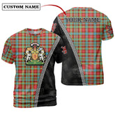 Ogilvie Tartan Shirt with Scotland Coat of Arms & Custom Name ZQ88