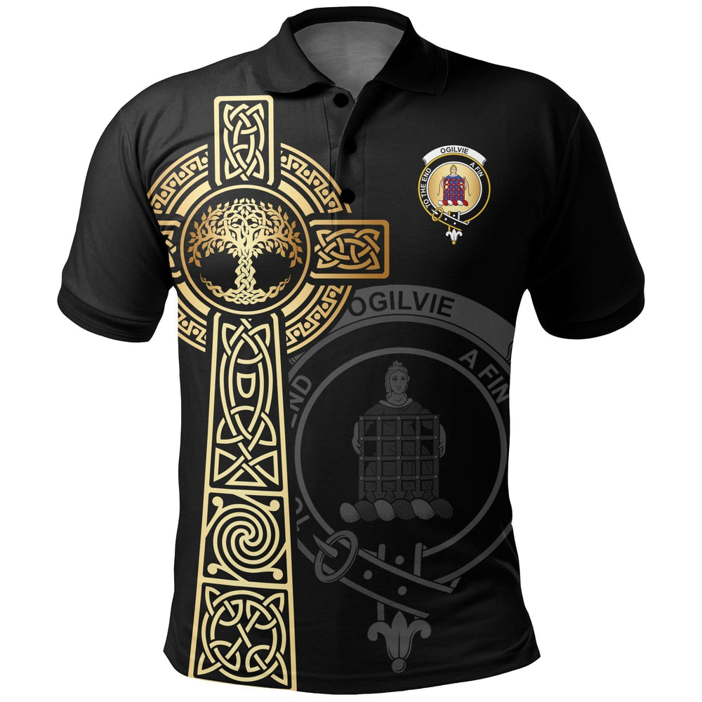 Clan Ogilvie Clan Unisex Polo Shirt - Celtic Tree Of Life CR94 Ogilvie Tartan Tartan Polo