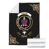 Clan Ogilvie Crest Tartan Premium Blanket Black CX70 Clan Ogilvie Tartan Today
