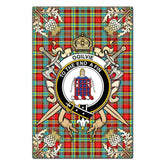 Clan Ogilvie Tartan Crest Black Garden Flag - Gold Thistle ZA86 Clan Ogilvie Tartan Today