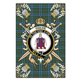 Clan Ogilvie Hunting Ancient Tartan Crest Black Garden Flag - Gold Thistle IE73 Clan Ogilvie Tartan Today