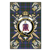 Clan Ogilvie Hunting Modern Tartan Crest Black Garden Flag - Gold Thistle DZ60 Clan Ogilvie Tartan Today