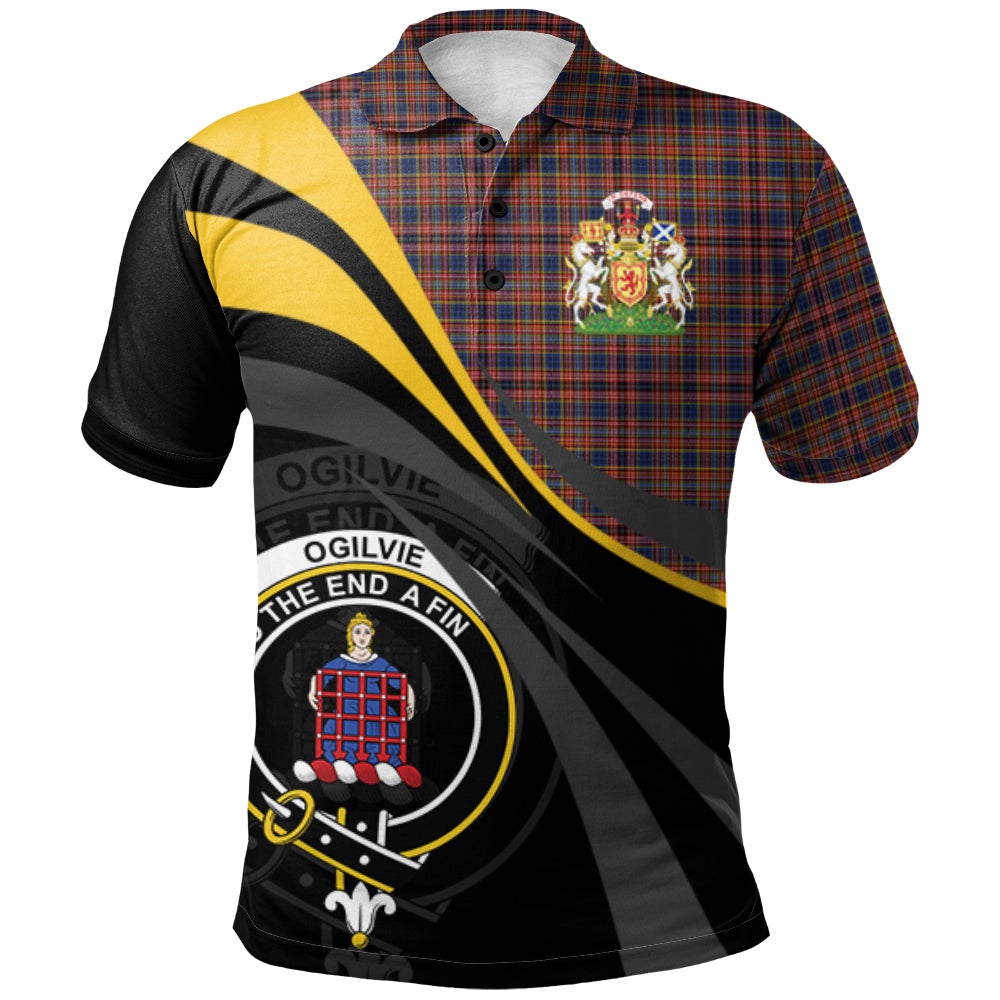 Clan Ogilvie (Ogilvy) 05 Tartan Polo Shirt - Royal Coat Of Arms Style RZ80 Ogilvie (Ogilvy) 05 Tartan Tartan Polo