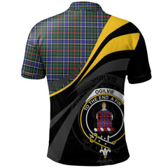 Clan Ogilvie (Ogilvy) Hunting Modern Tartan Polo Shirt - Royal Coat Of Arms Style RQ60 Ogilvie (Ogilvy) Hunting Modern Tartan Tartan Polo