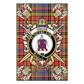 Clan Ogilvie of Airlie Ancient Tartan Crest Black Garden Flag - Gold Thistle PF33 Clan Ogilvie Tartan Today