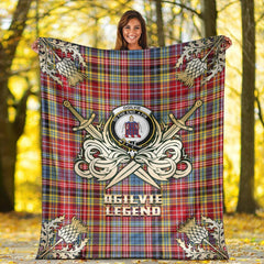 Clan Ogilvie of Airlie Ancient Tartan Gold Courage Symbol Blanket YI86 Clan Ogilvie Tartan Today