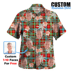 Clan Ogilvie Tartan Custom Face Hawaiian Shirt – Unisex Gift for Family Members, Summer Party WW45 Ogilvie Tartan Tartan Hawaii Shirt