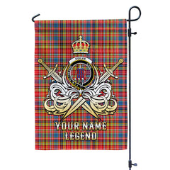 Custom Name Clan Ogilvie of Airlie Ancient Tartan Garden Flag with Clan Crest and the Golden Sword of Courageous Legacy OU60