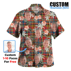 Clan Ogilvie of Airlie Ancient Tartan Custom Face Hawaiian Shirt – Unisex Gift for Family Members, Summer Party QZ86 Ogilvie of Airlie Ancient Tartan Tartan Hawaii Shirt