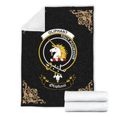 Clan Oliphant Crest Tartan Premium Blanket Black AX12 Clan Oliphant Tartan Today