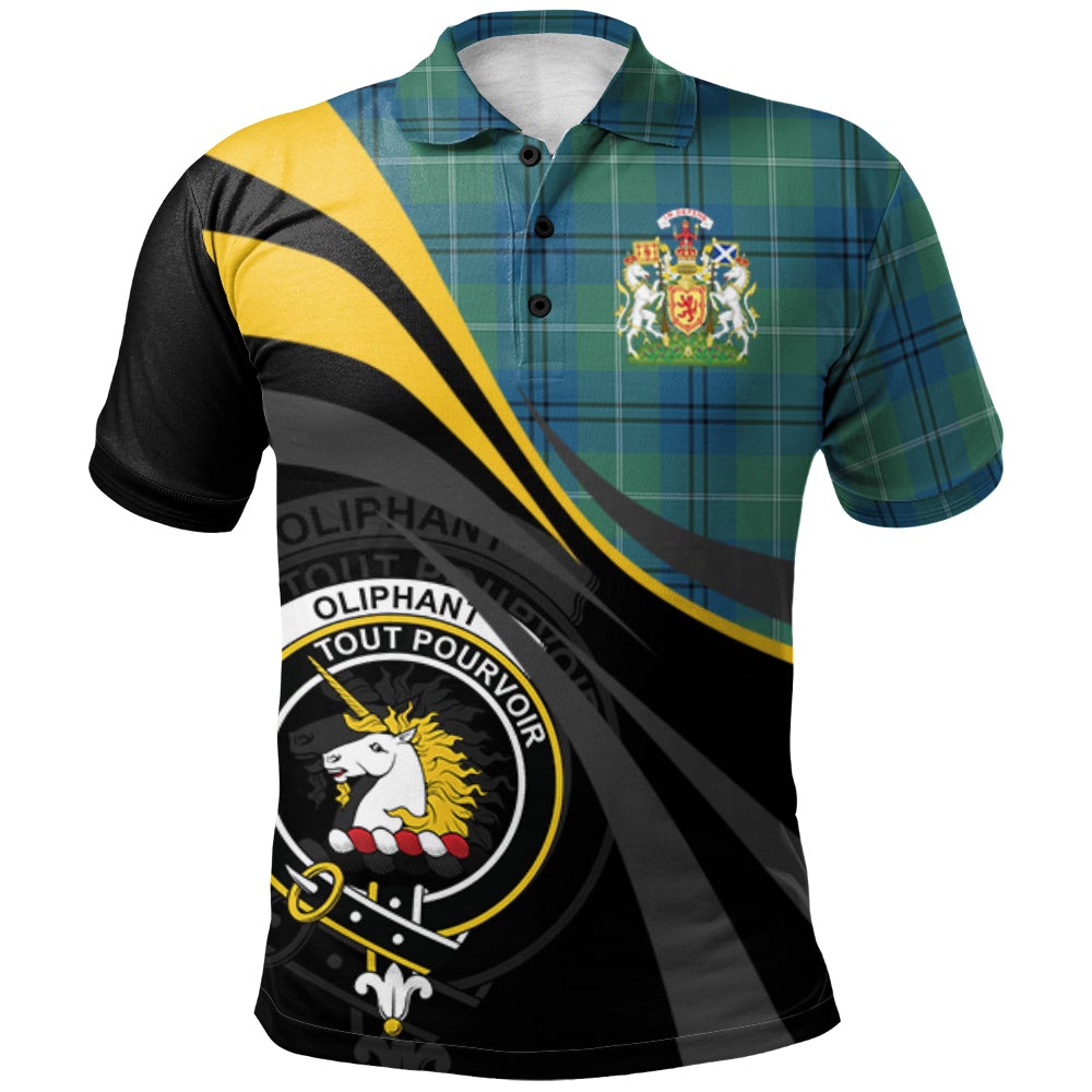 Clan Oliphant Ancient Tartan Polo Shirt - Royal Coat Of Arms Style QR99 Oliphant Ancient Tartan Tartan Polo