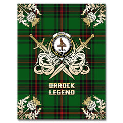 Clan Orrock Tartan Gold Courage Symbol Blanket JA10 Clan Orrock Tartan Today