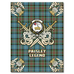 Clan Paisley Tartan Gold Courage Symbol Blanket PN24 Clan Paisley Tartan Today