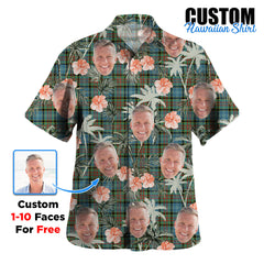 Clan Paisley District Tartan Custom Face Hawaiian Shirt – Unisex Gift for Family Members, Summer Party GA97 Paisley District Tartan Tartan Hawaii Shirt