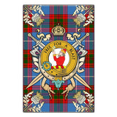 Clan Pennycook Tartan Crest Black Garden Flag - Gold Thistle DA45 Clan Pennycook Tartan Today