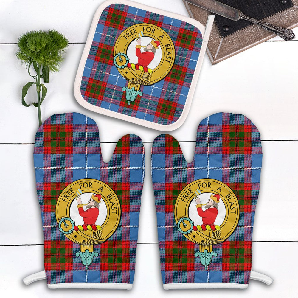 Clan Pennycook Tartan Crest Oven Mitt And Pot Holder (2 Oven Mitts + 1 Pot Holder) OF85 Clan Pennycook Tartan Today
