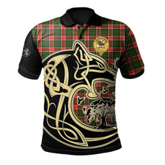 Clan Pollock Modern Tartan Polo Shirt Viking Wolf LA93 Pollock Modern Tartan Tartan Polo