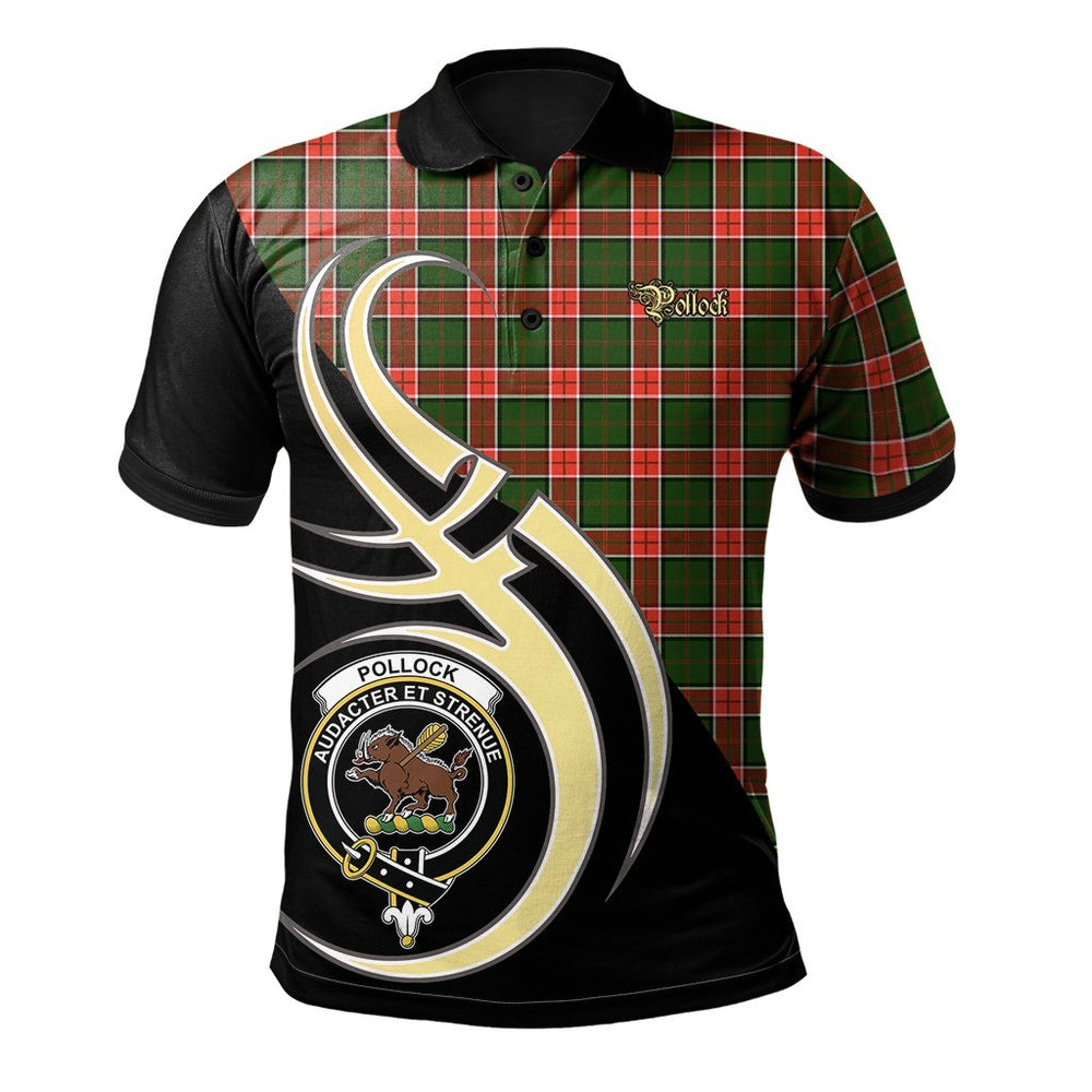 Clan Pollock Modern Tartan Polo Shirt - Believe In Me Style GL34 Pollock Modern Tartan Tartan Polo