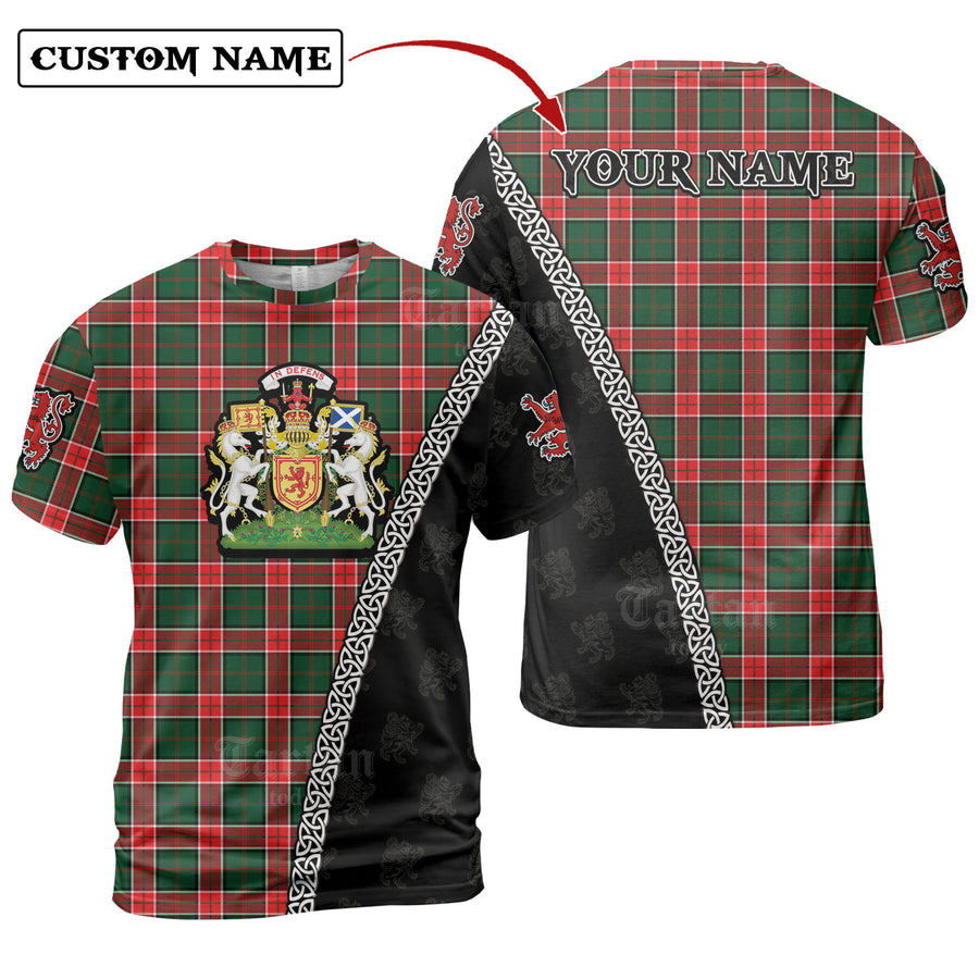 Pollock Modern Tartan Shirt with Scotland Coat of Arms & Custom Name IM40