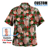 Clan Pollock Modern Tartan Custom Face Hawaiian Shirt – Unisex Gift for Family Members, Summer Party XW64 Pollock Modern Tartan Tartan Hawaii Shirt