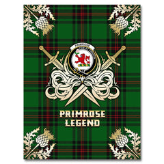 Clan Primrose Tartan Gold Courage Symbol Blanket GO81 Clan Primrose Tartan Today