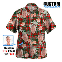 Clan Princess Margaret Tartan Custom Face Hawaiian Shirt – Unisex Gift for Family Members, Summer Party BH89 Princess Margaret Tartan Tartan Hawaii Shirt