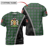 Pringle Tartan Shirt with Scotland Coat of Arms & Custom Name OS95
