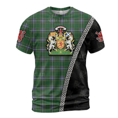 Personalized Clan Pringle Tartan Shirt with Scotland Coat of Arms & Custom Name OS95