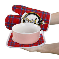Clan Rait Tartan Crest Oven Mitt And Pot Holder (2 Oven Mitts + 1 Pot Holder) HH20 Clan Rait (Rait Tartan) Tartan Today