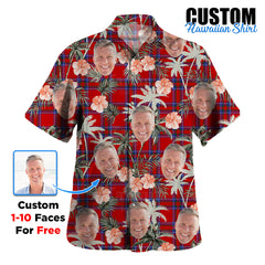 Clan Rait Inverness Tartan Custom Face Hawaiian Shirt – Unisex Gift for Family Members, Summer Party QC46 Rait Inverness Tartan Tartan Hawaii Shirt