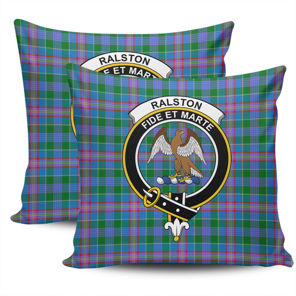 Clan Ralston Tartan Crest Pillow Cover WH67 Clan Ralston Tartan Today