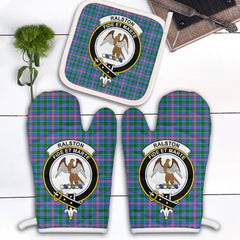 Clan Ralston Tartan Crest Oven Mitt And Pot Holder (2 Oven Mitts + 1 Pot Holder) AV36 Clan Ralston Tartan Today