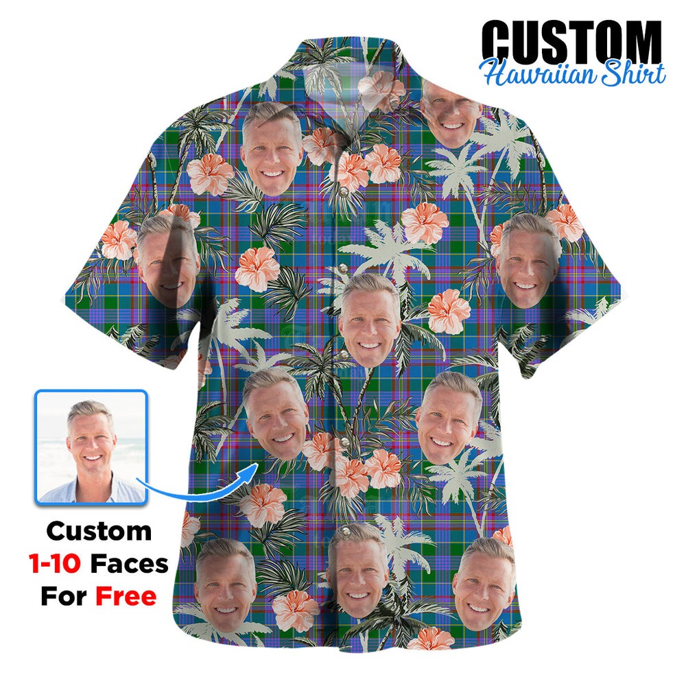 Clan Ralston Tartan Custom Face Hawaiian Shirt – Unisex Gift for Family Members, Summer Party DU83 Ralston Tartan Tartan Hawaii Shirt