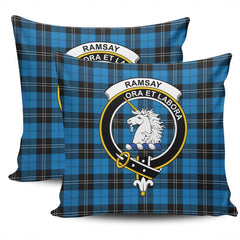 Clan Ramsay Blue Ancient Tartan Crest Pillow Cover AJ49 Clan Ramsay Tartan Today