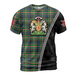 Personalized Clan Reid Green Tartan Shirt with Scotland Coat of Arms & Custom Name ZD70